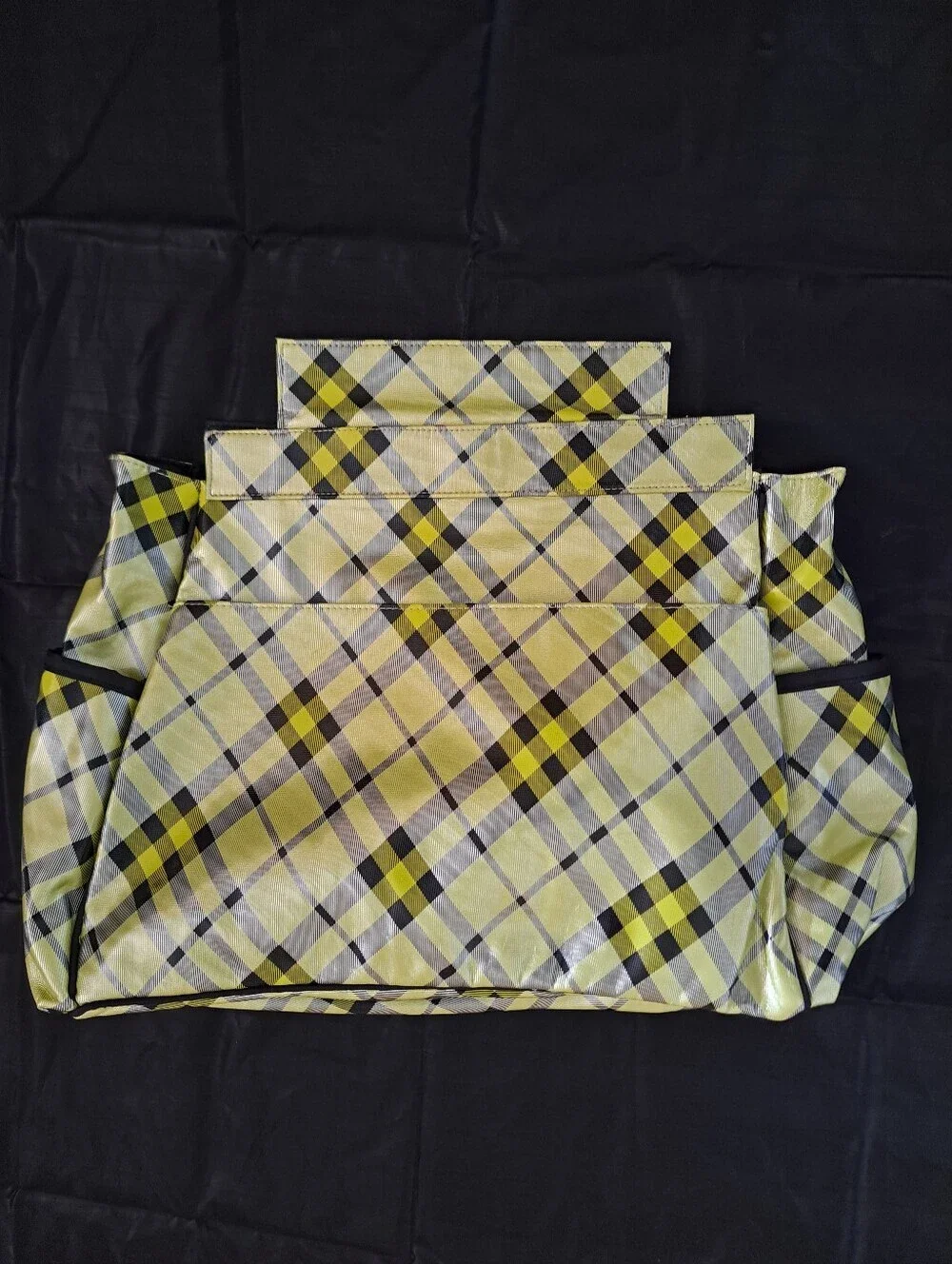 Miche Plaid Tote in Yellow and Black